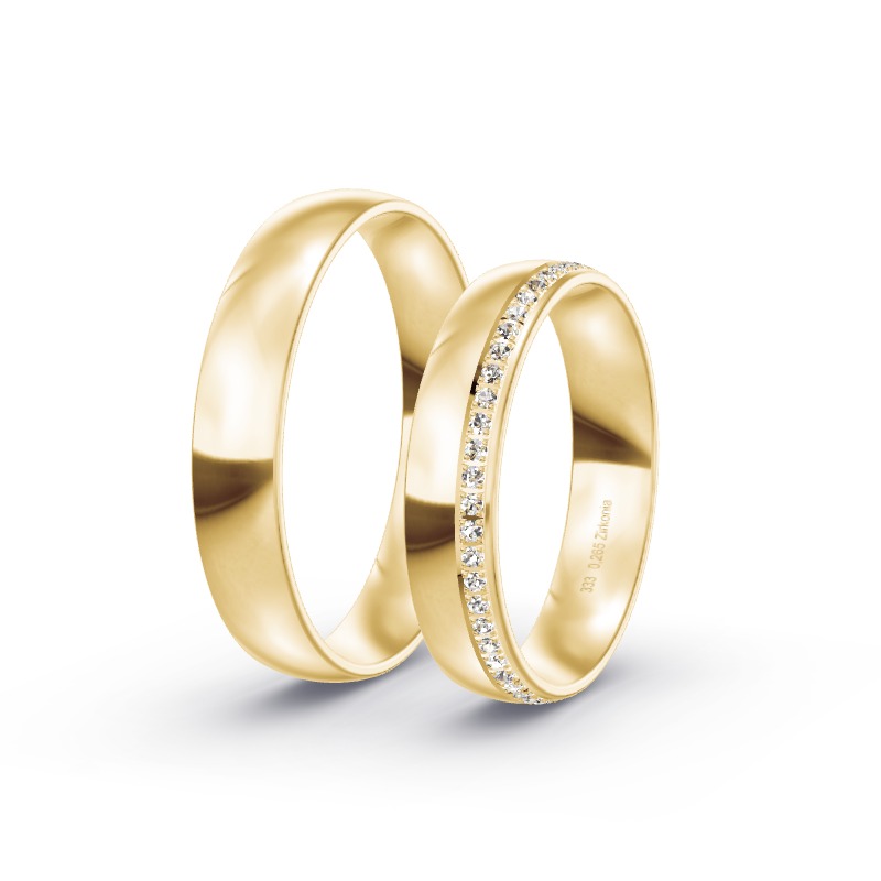 2 Trauringe / Eheringe Gelbgold - Modell 1627 Greding
