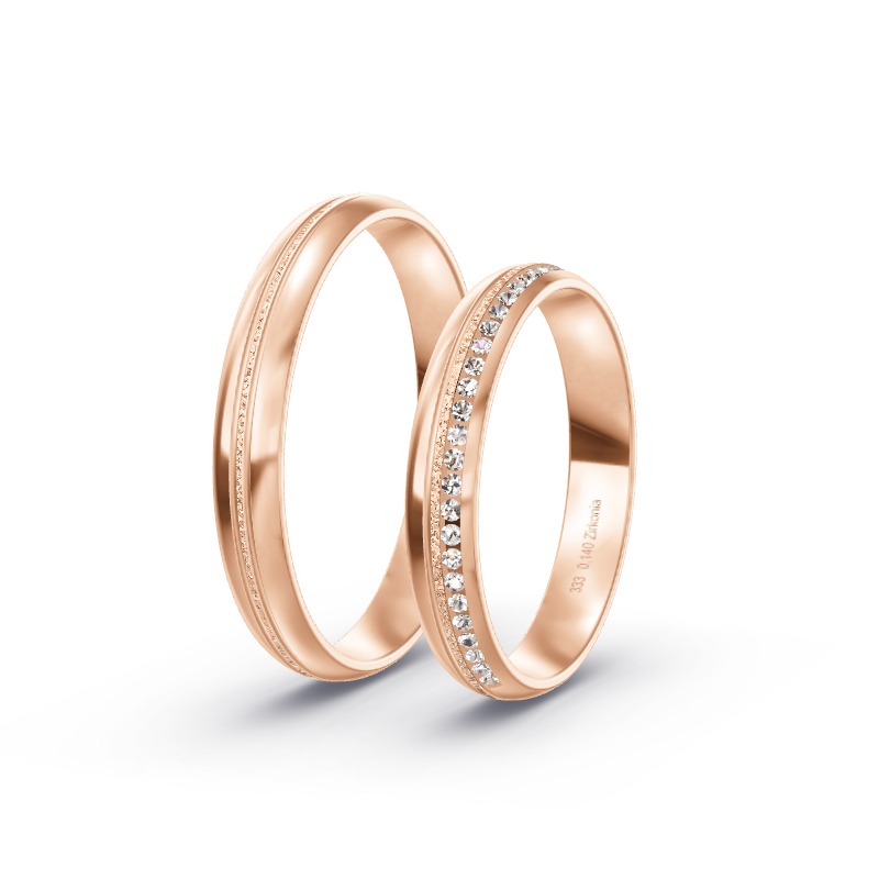 2 Eheringe / Partnerringe Roségold Modell 2531 Gräfelfing