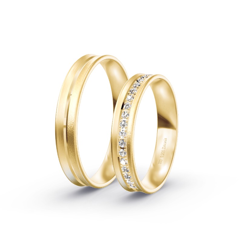 2 Eheringe / Partnerringe Gelbgold Modell 2119 Marl