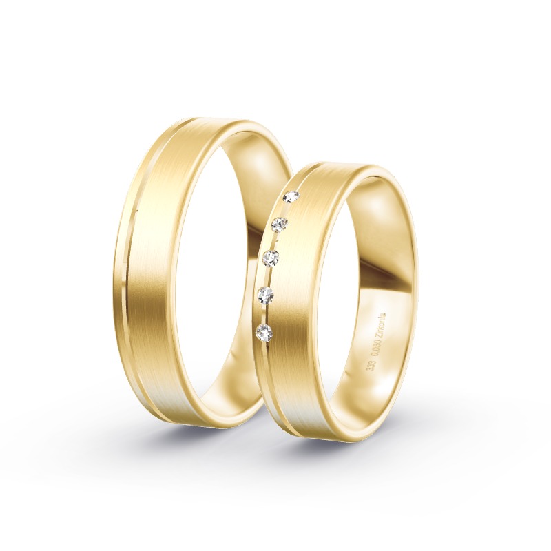 2 Trauringe / Eheringe Gelbgold - Modell 1590 Alsfeld