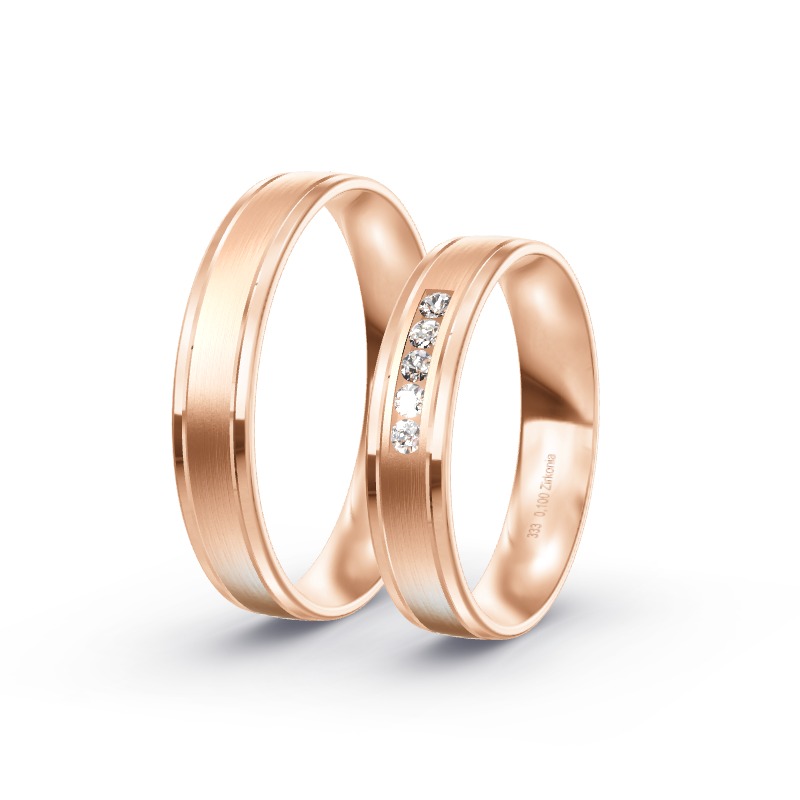2 Eheringe / Partnerringe Roségold Modell 1887 Fürstenwalde
