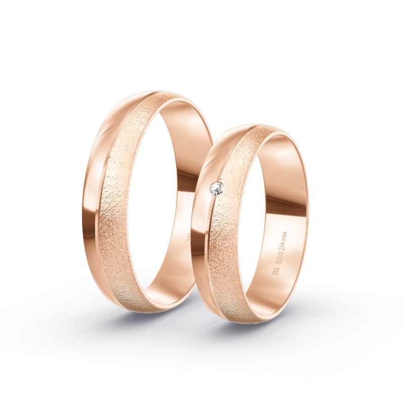 2 Eheringe / Partnerringe Roségold Modell 2069 Tarrenz