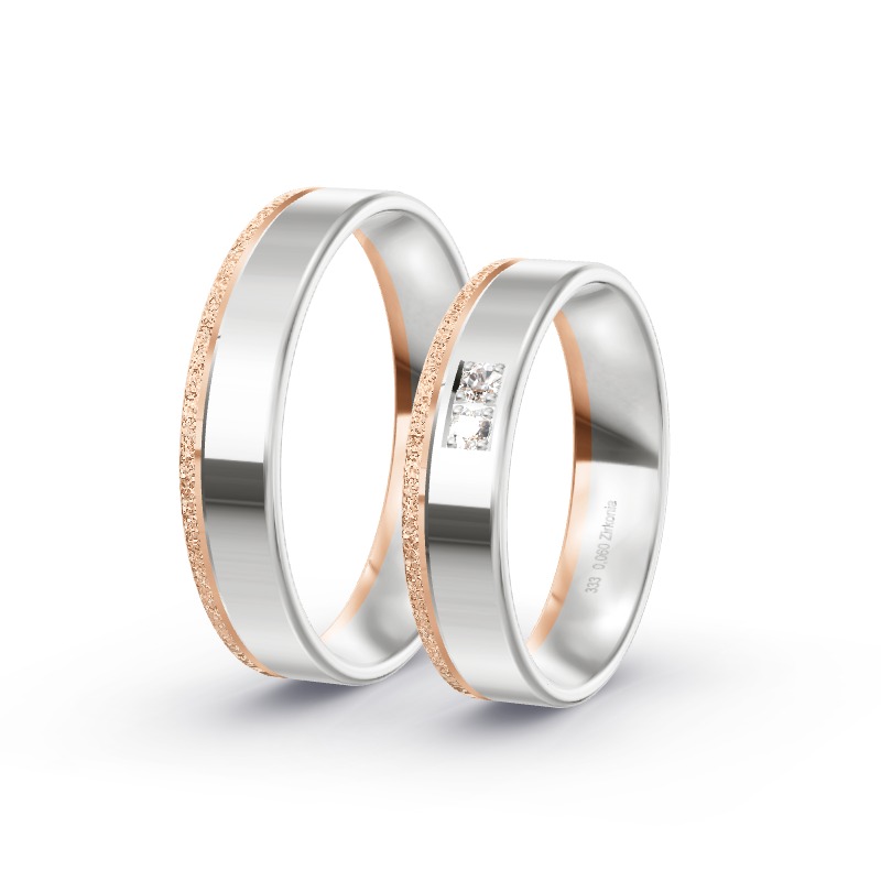 2 Eheringe / Partnerringe BiColor - Modell 2373 Altmannstein