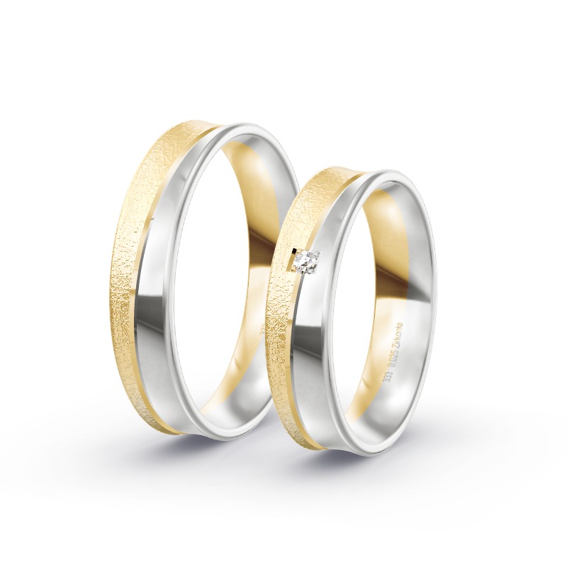 2 Eheringe / Partnerringe BiColor - Modell 2322 Beratzhausen