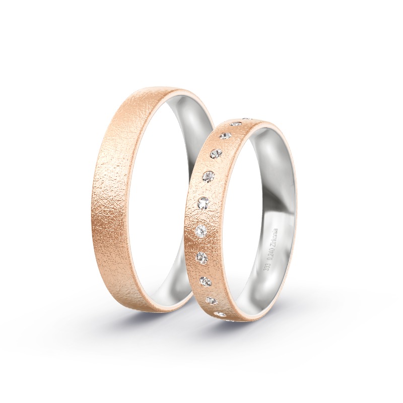 2 Eheringe / Partnerringe BiColor - Modell 2427 Viersen