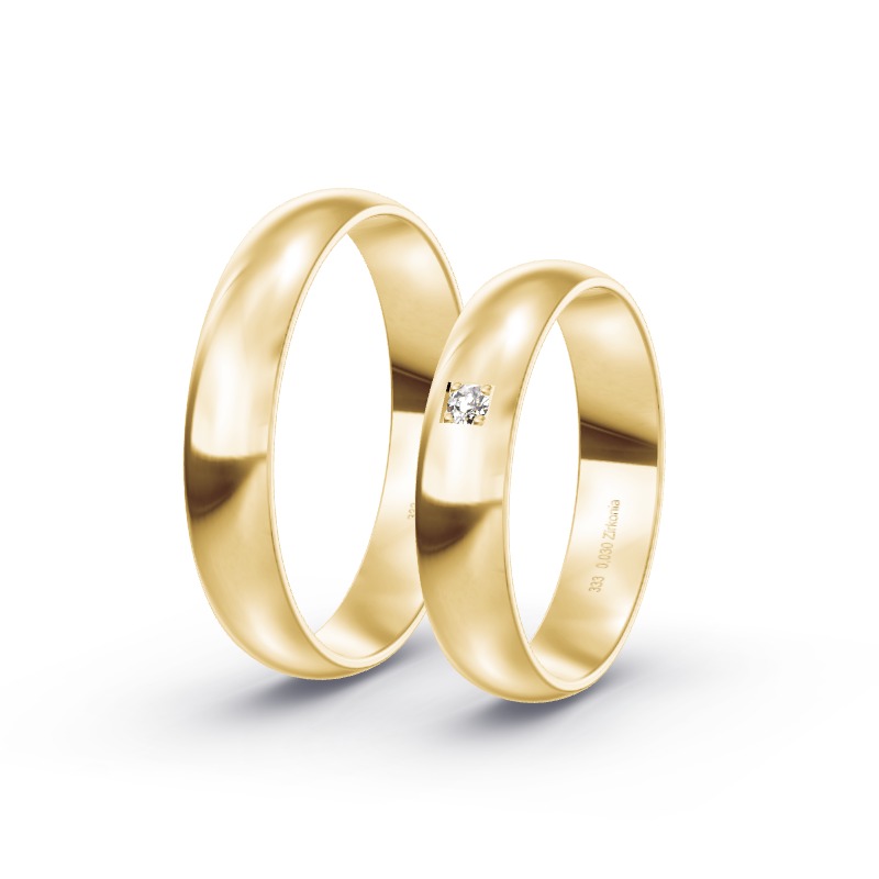 2 Eheringe / Partnerringe Gelbgold Modell 2121 Menden