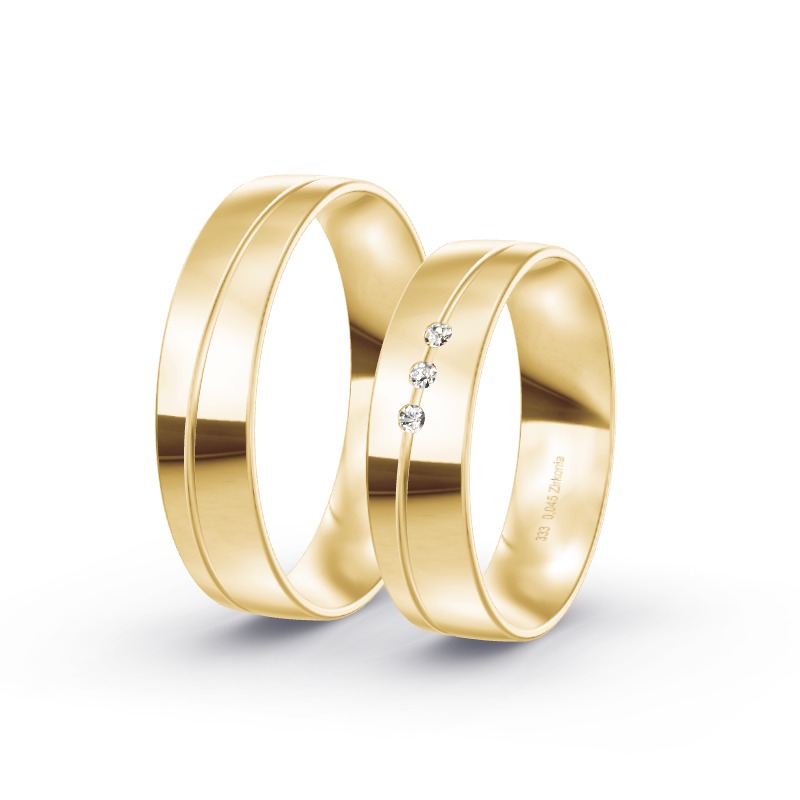 2 Eheringe / Partnerringe Gelbgold Modell 1978 Saalfelden