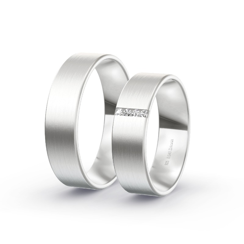 2 Trauringe / Eheringe 925 Silber - Modell SR-1448 Essen