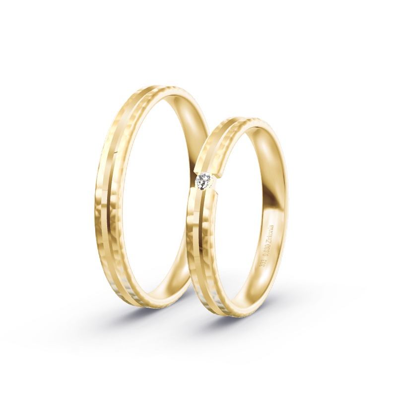 2 Eheringe / Partnerringe Gelbgold Modell 2111 Gardelegen