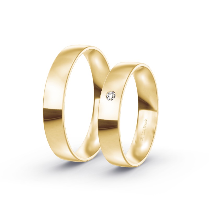 2 Trauringe / Eheringe Gelbgold - Modell 1631 Langwasser