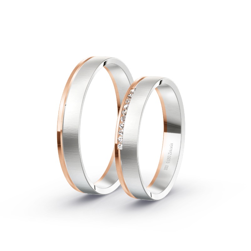 2 Eheringe / Partnerringe BiColor - Modell 2351 Apolda