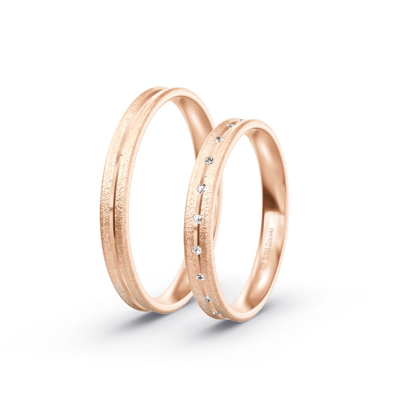 2 Eheringe / Partnerringe Roségold Modell 2518 Niederaichbach