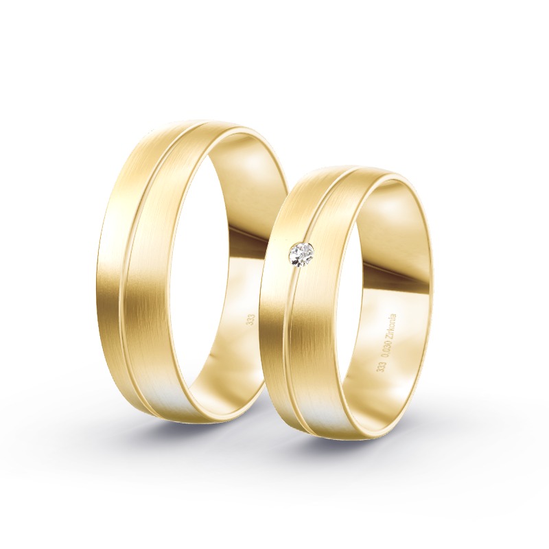 2 Eheringe / Partnerringe Gelbgold Modell 1811 Much
