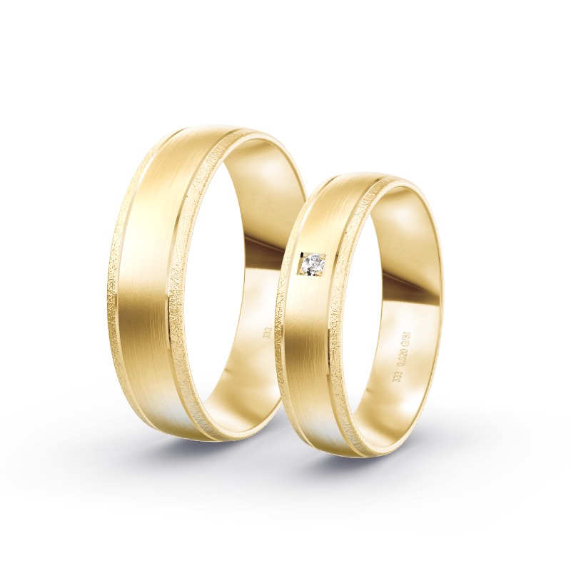 2 Eheringe / Partnerringe Gelbgold Modell 2050 Reutte