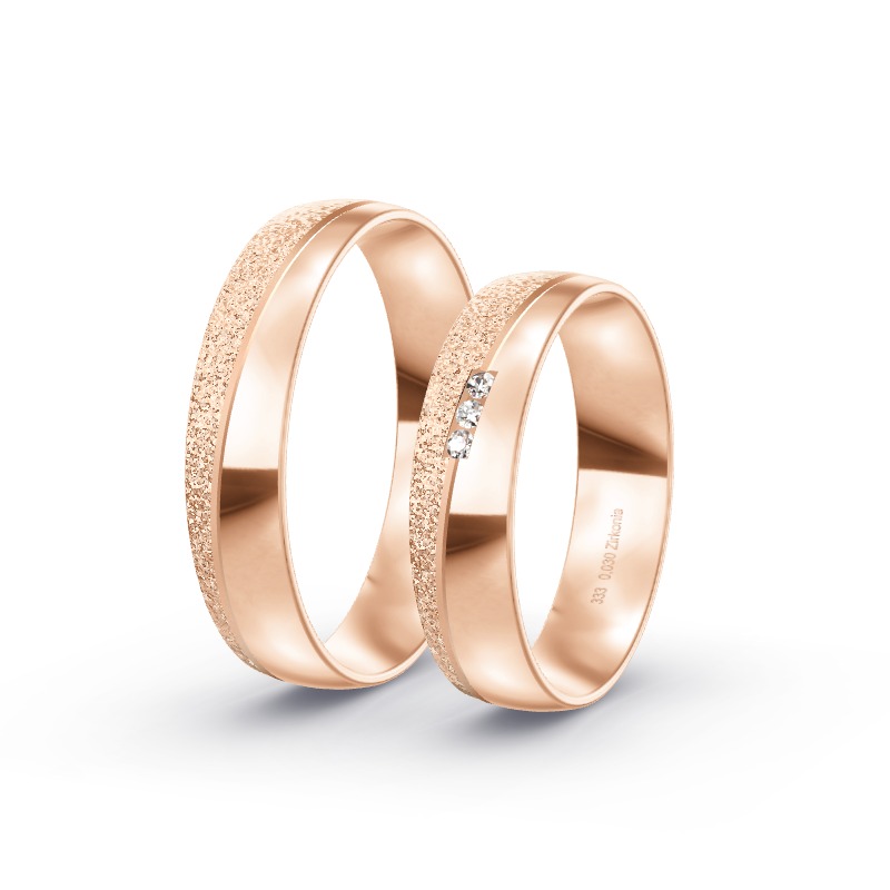 2 Eheringe / Partnerringe Roségold Modell 1942 Gstaad