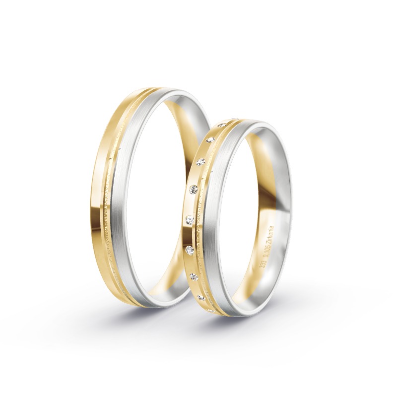 2 Eheringe / Partnerringe BiColor - Modell 2150 Laatzen