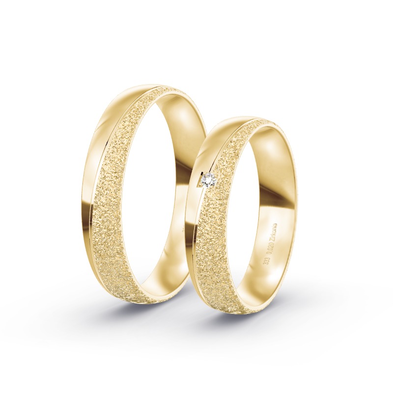 2 Eheringe / Partnerringe Gelbgold Modell 2037 Ladis
