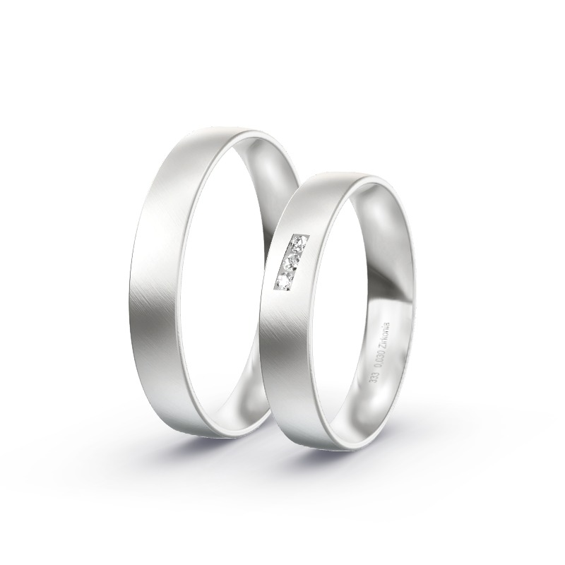 2 Eheringe / Partnerringe Weißgold Modell 2008 Pinkafeld