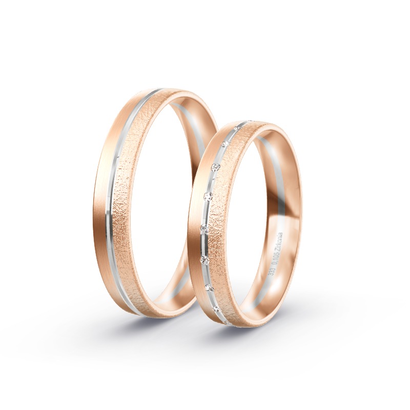 2 Eheringe / Partnerringe BiColor - Modell 2379 Frontenhausen