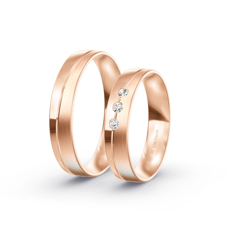 2 Eheringe / Partnerringe Roségold Modell 1969 Imst