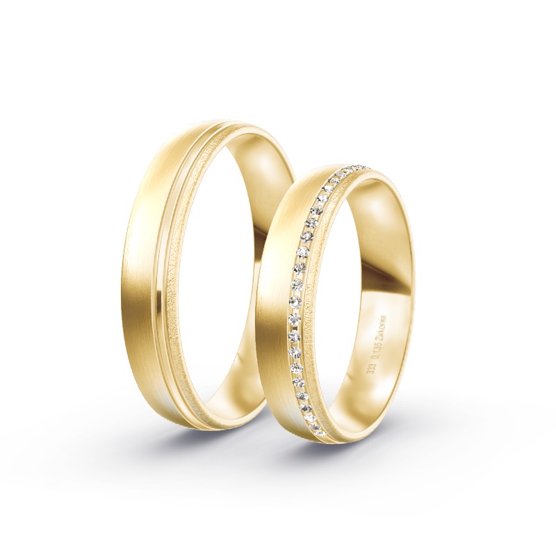 2 Eheringe / Partnerringe Gelbgold Modell 2126 Tuttlingen
