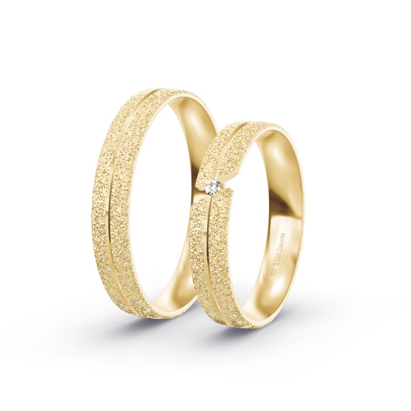 2 Eheringe / Partnerringe Gelbgold Modell 2104 Delmenhorst