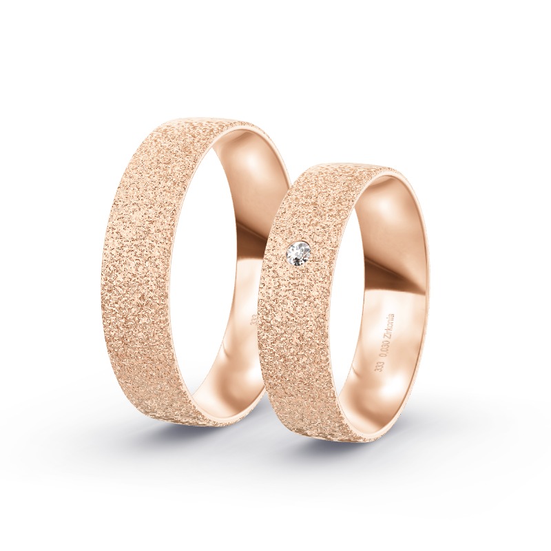2 Eheringe / Partnerringe Roségold Modell 2057 Selersberg