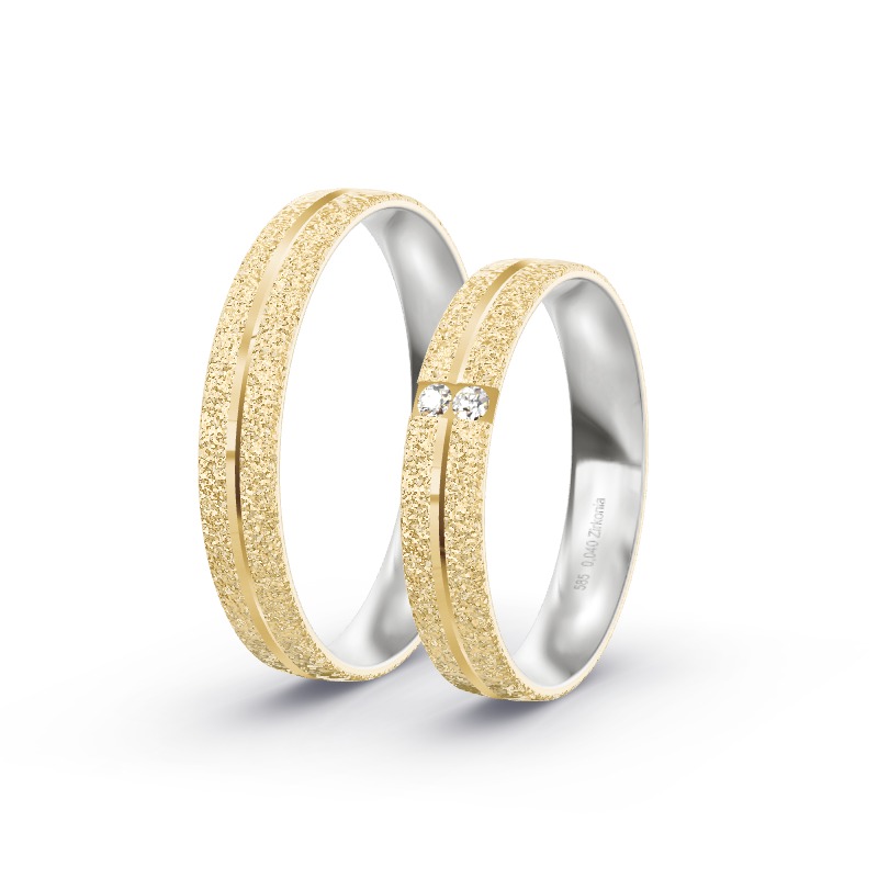 2 Eheringe BiColor - Modell 2284 Duderstadt