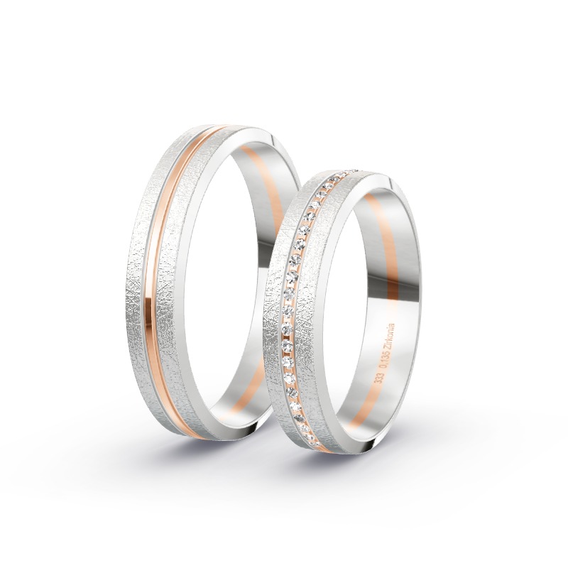 2 Eheringe / Partnerringe BiColor - Modell 2191 Harsewinkel