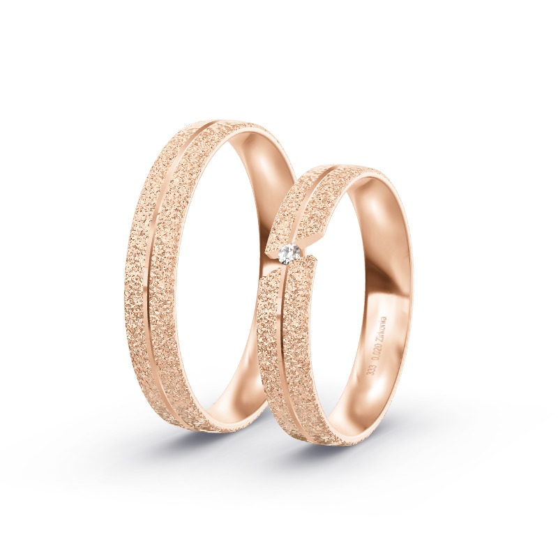 2 Eheringe / Partnerringe Roségold Modell 2517 Adlkofen
