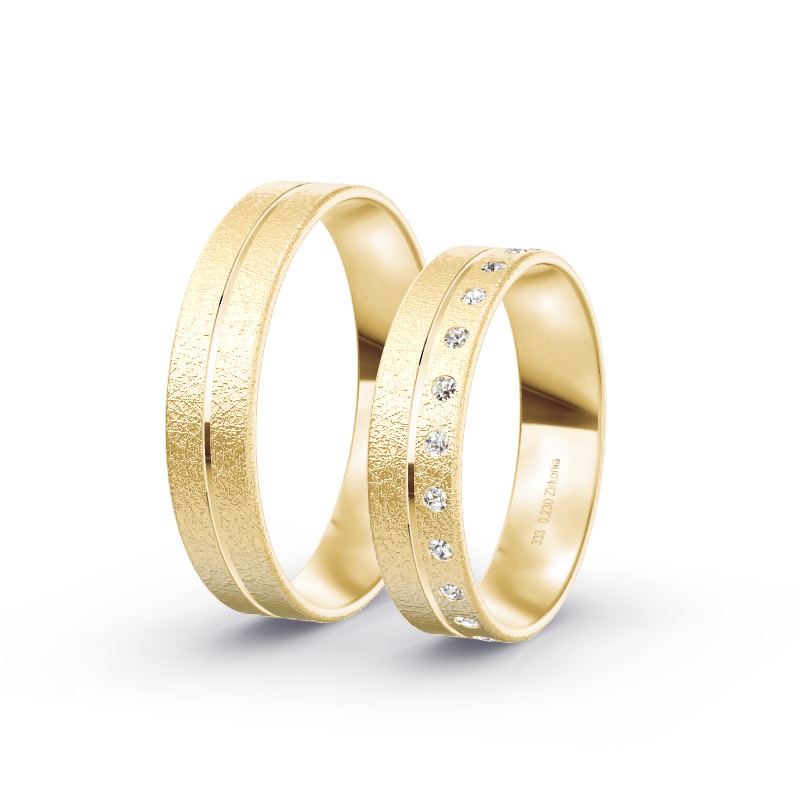 2 Trauringe / Eheringe Gelbgold- Modell 1546 Rügen