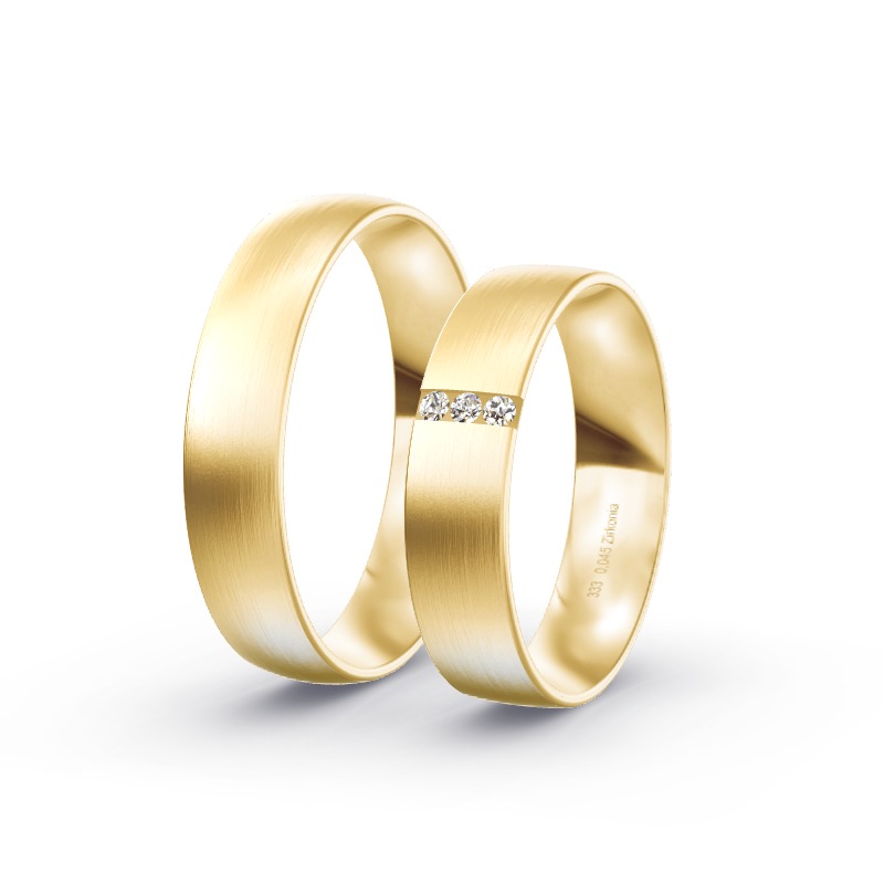 2 Trauringe / Eheringe Gelbgold - Modell 1664 Kreßberg