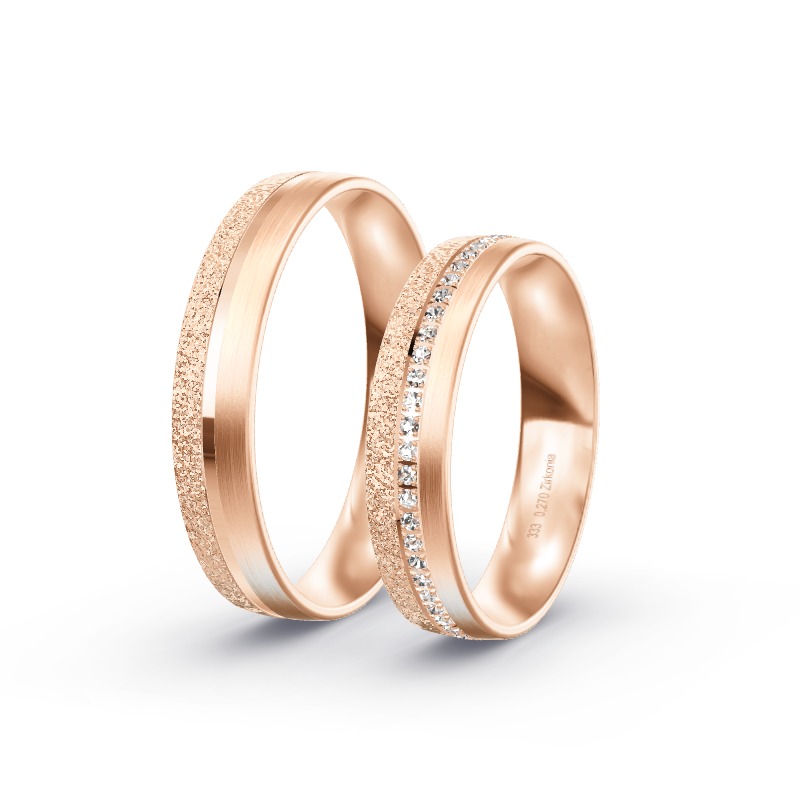 2 Eheringe / Partnerringe Roségold Modell 1911 Mengen