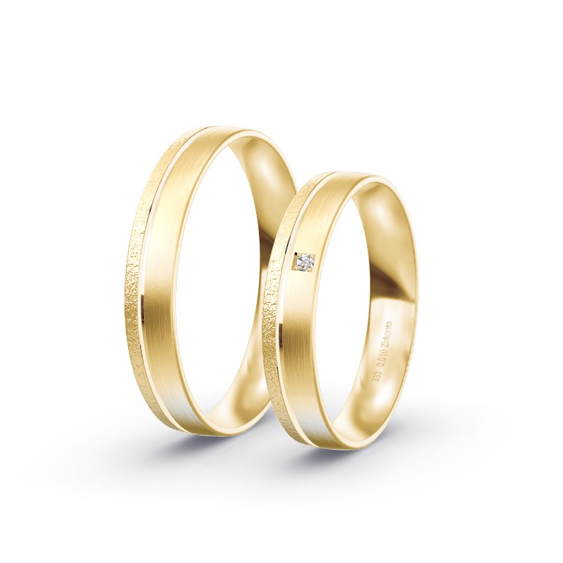 2 Eheringe / Partnerringe Gelbgold Modell 2130 Traunstein