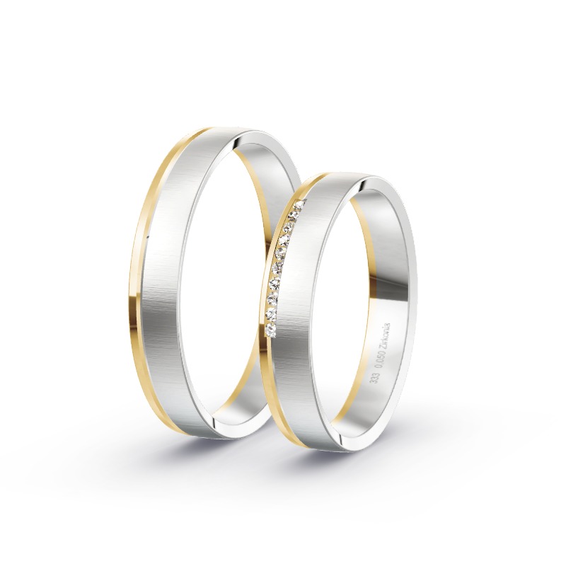 2 Eheringe / Partnerringe BiColor - Modell 2140 Freyung
